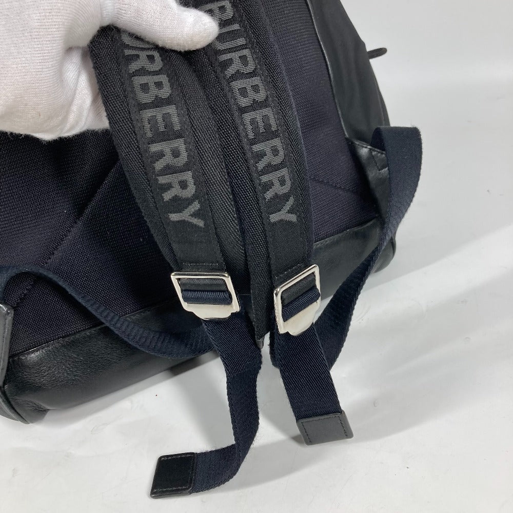 BURBERRY 8016109 バイカラー ロゴ バックパック カバン リュックサック ナイロン ユニセックス ブラック