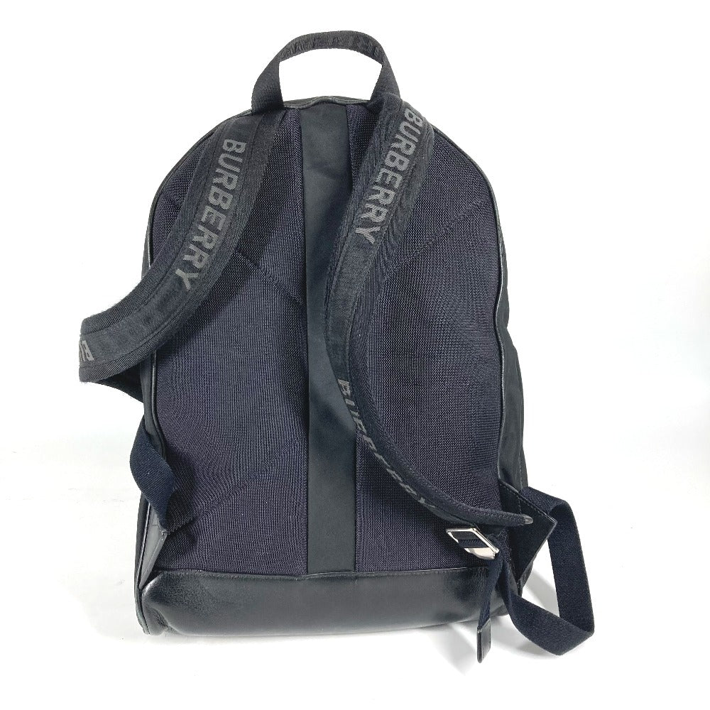 BURBERRY 8016109 バイカラー ロゴ バックパック カバン リュックサック ナイロン ユニセックス ブラック - brandshop-reference