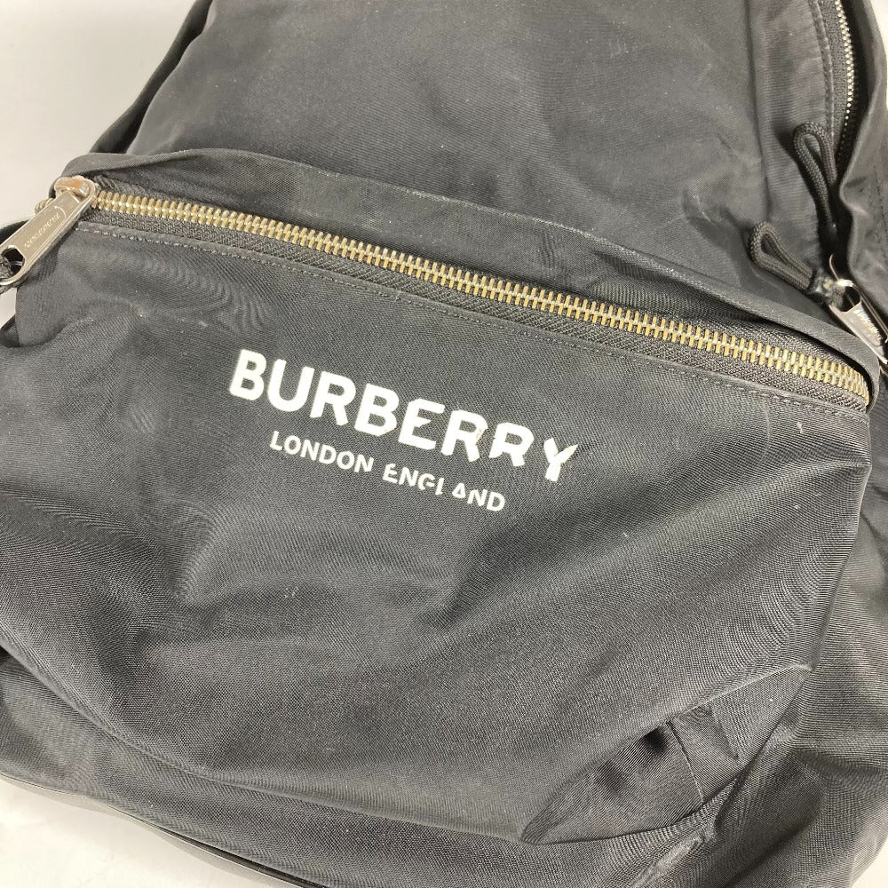 BURBERRY 8016109 バイカラー ロゴ バックパック カバン リュックサック ナイロン ユニセックス ブラック - brandshop-reference