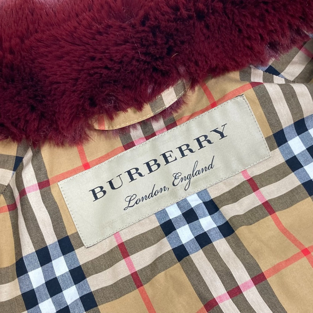 BURBERRY 4078575 バーバリーロンドン ファー コート 裏目チェック ケープ アウター ポンチョ コットン レディース |  brandshop-reference