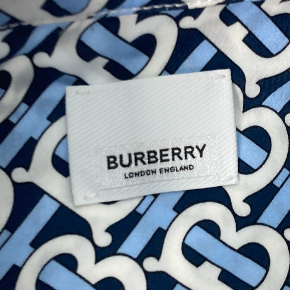 BURBERRY 8048813 長袖 アパレル TB シャツワンピース ロゴ アパレル トップス ワンピース コットン レディース ブルー