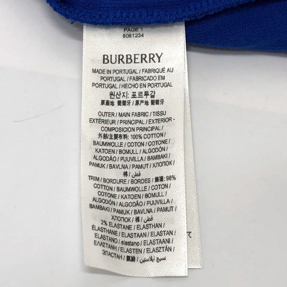 BURBERRY 8081234 LIGHT BLUE パイル 半袖Ｔシャツ コットン メンズ - brandshop-reference
