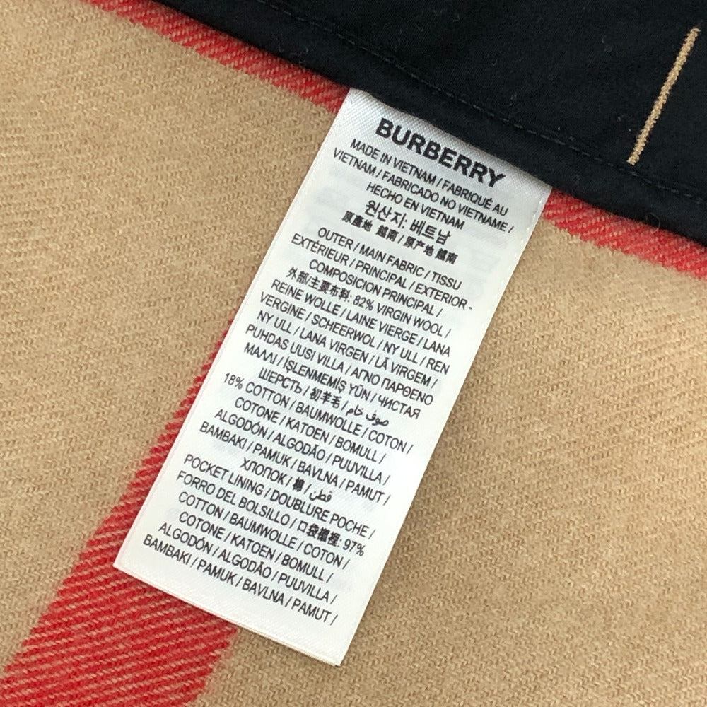 BURBERRY 8050135 チェック柄 アパレル アウター シャツジャケット ジップアップ ブルゾン コットン メンズ ベージュ