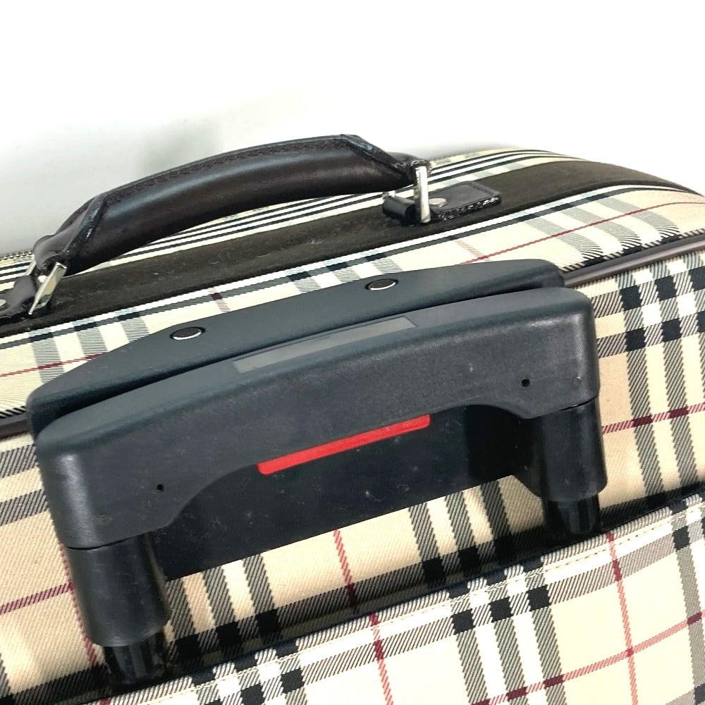 BURBERRY スーツケース  ノバチェック柄 トラベルケース 旅行カバン 2輪 キャリーバッグ キャンバス/レザー レディース