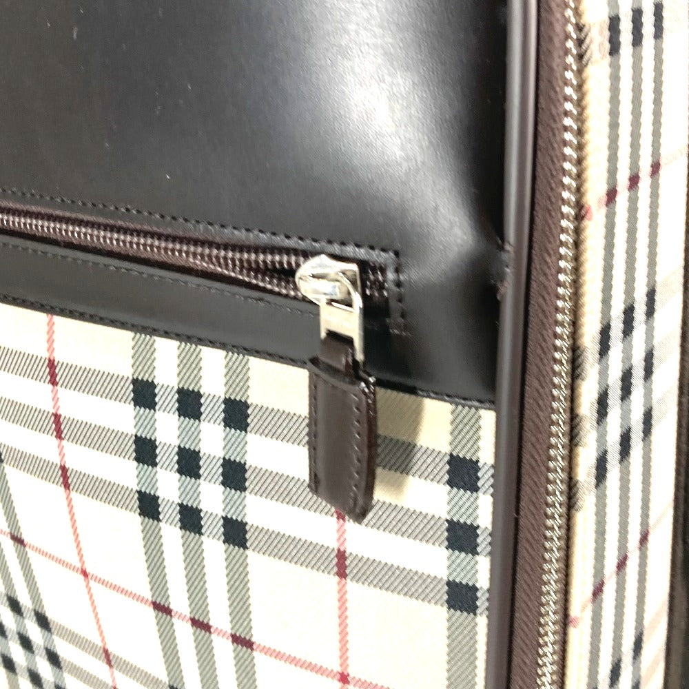 BURBERRY スーツケース  ノバチェック柄 トラベルケース 旅行カバン 2輪 キャリーバッグ キャンバス/レザー レディース