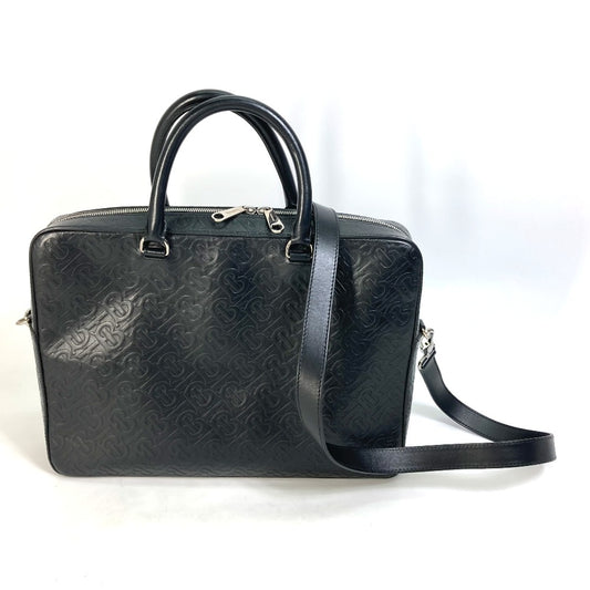 BURBERRY 8014391 ハンドバッグ 斜め掛け TB 2WAYショルダーバッグ カバン ビジネスバッグ レザー メンズ ブラック