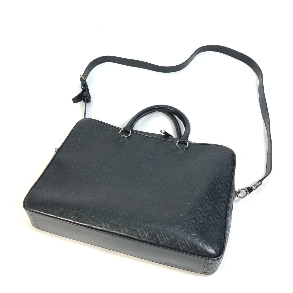 BURBERRY 8014391 Handbag, Crossbody, TB, 2-Way Shoulder Bag, Business Bag, Leather, Men's, Black