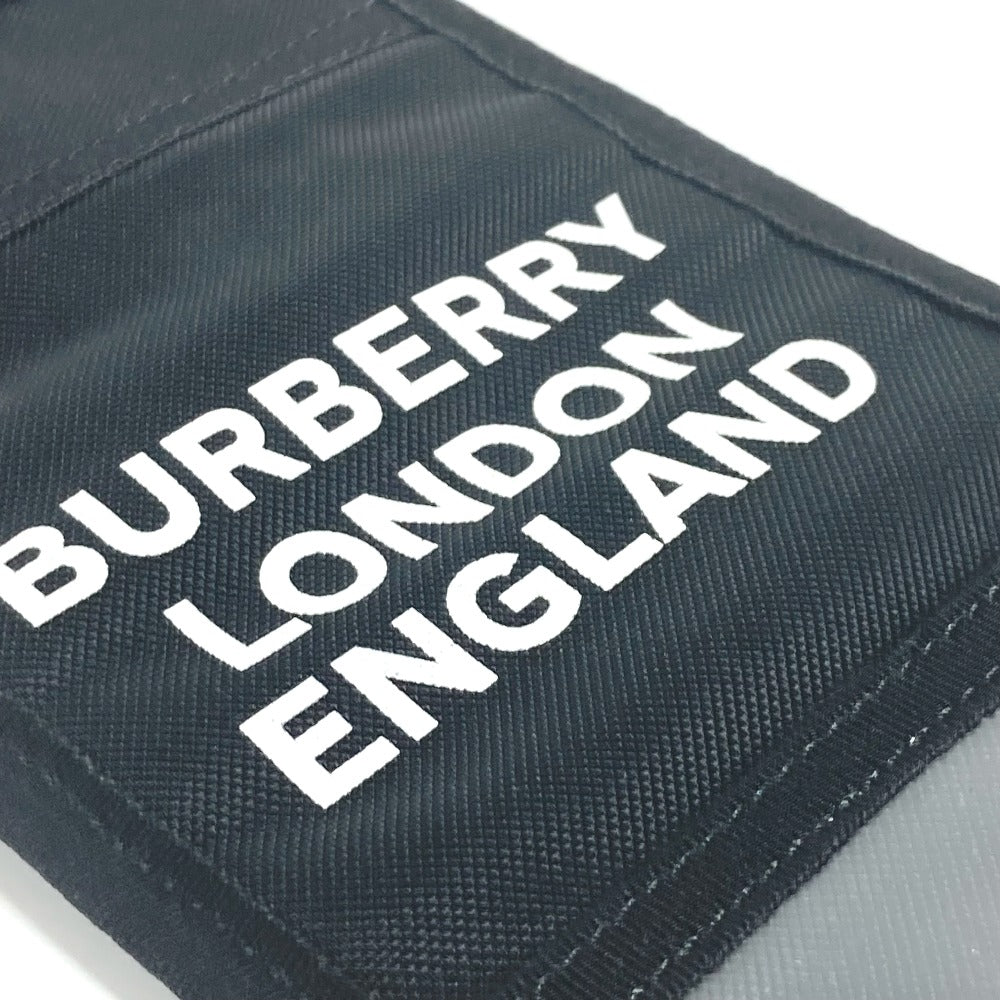 BURBERRY ネックストラップ付き ロゴ カードケース パスケース  ポーチ ナイロン メンズ