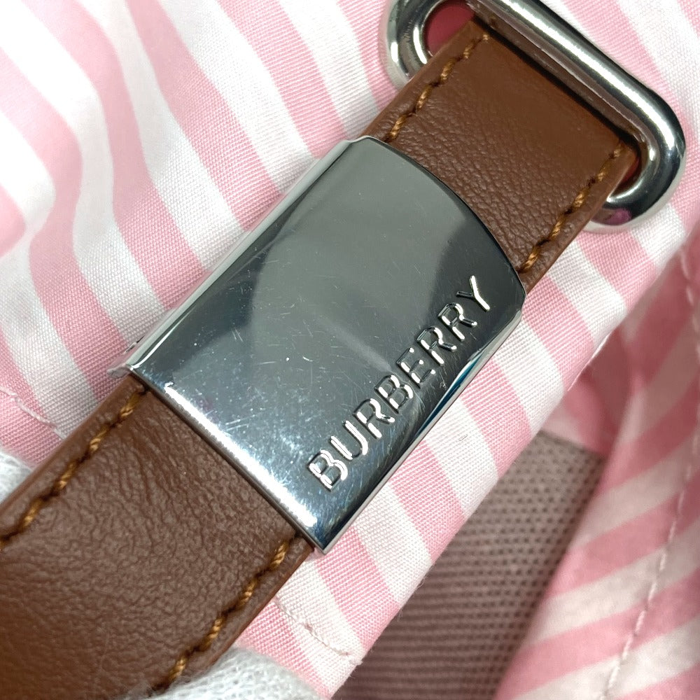 BURBERRY 8055140 ロゴ ストライプ 帽子 キャップ帽 ベースボール キャップ コットン レディース