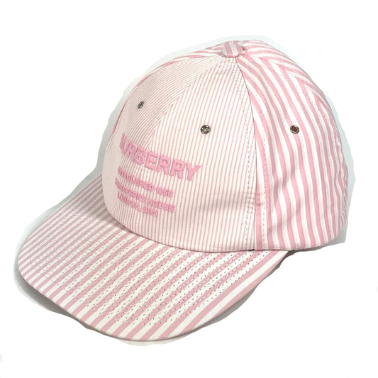 BURBERRY 8055140 ロゴ ストライプ 帽子 キャップ帽 ベースボール キャップ コットン レディース - brandshop-reference