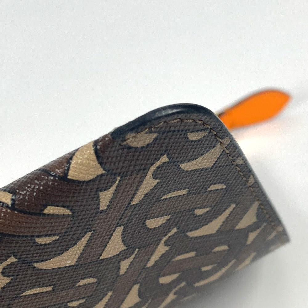 BURBERRY TBロゴ ポーチ カバン セカンドバッグ クラッチバッグ レザー ユニセックス ブラウン - brandshop-reference