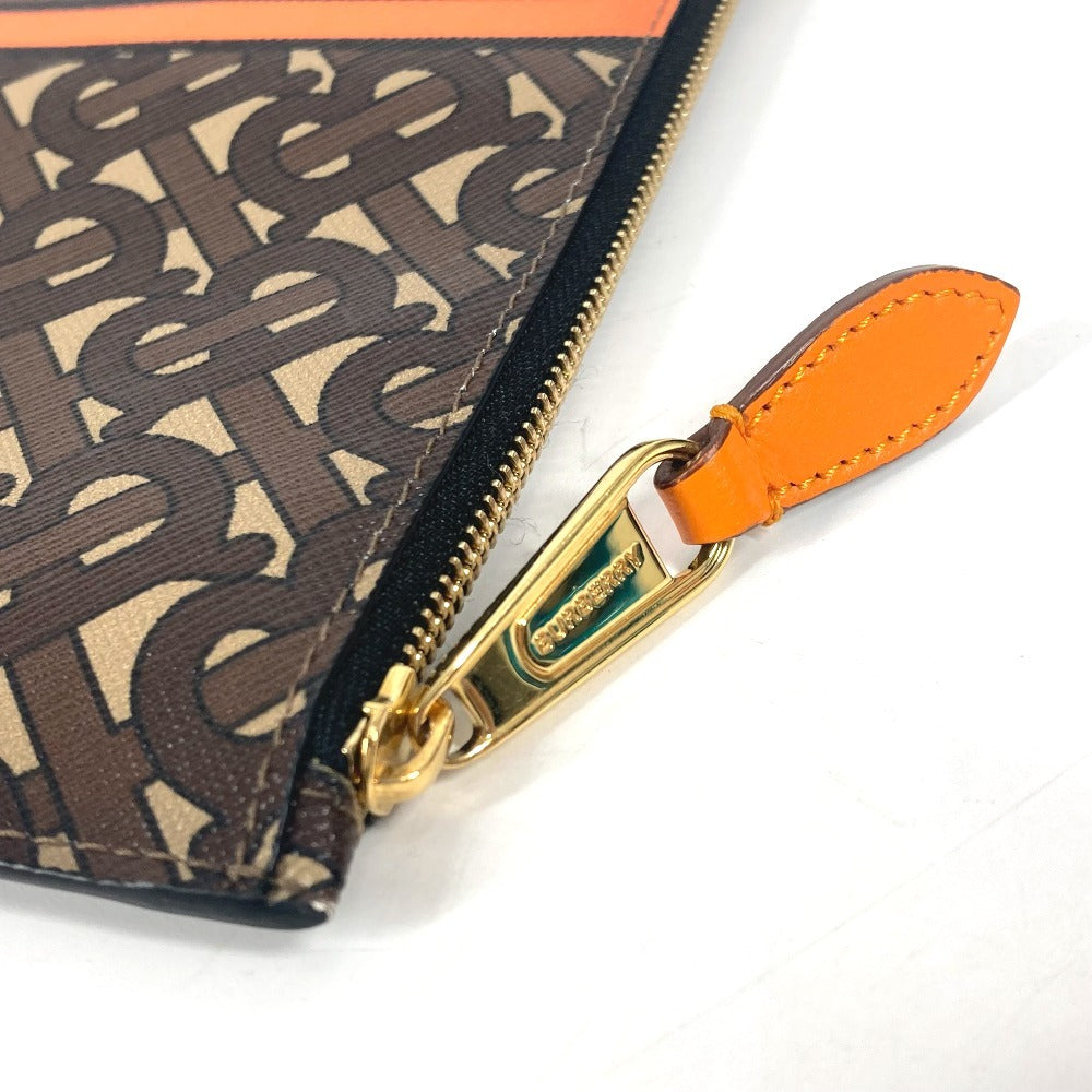 BURBERRY TBロゴ ポーチ カバン セカンドバッグ クラッチバッグ レザー ユニセックス ブラウン - brandshop-reference