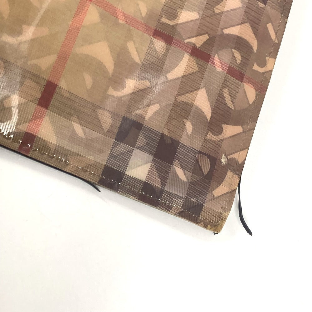 BURBERRY Logo Check TB Pouch Bag with Strap Clutch Bag Nylon Unisex Beige
