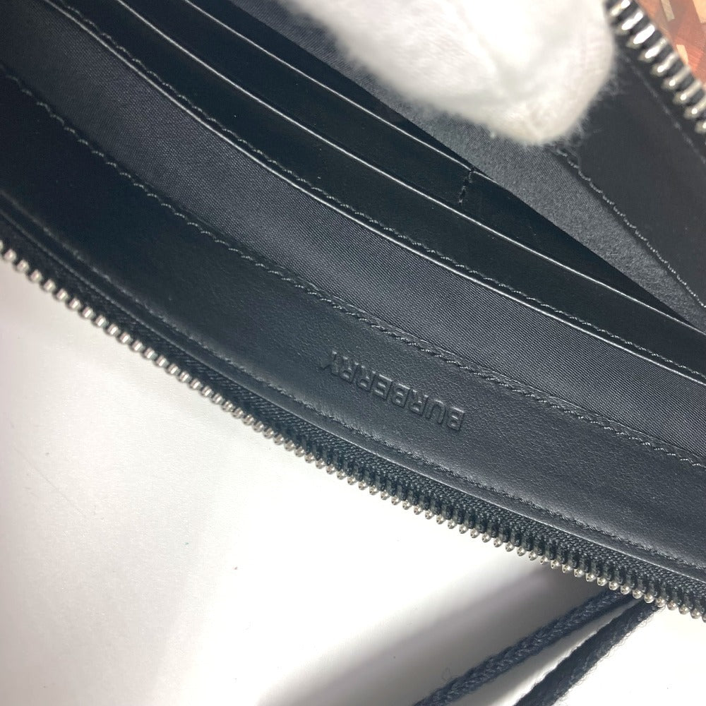 BURBERRY Logo Check TB Pouch Bag with Strap Clutch Bag Nylon Unisex Beige