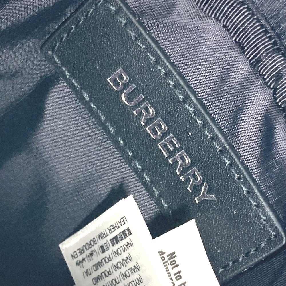 BURBERRY 8052888 クロス ロゴ ベルトバッグ カバン ウエストポーチ ボディバッグ ナイロン メンズ グレー