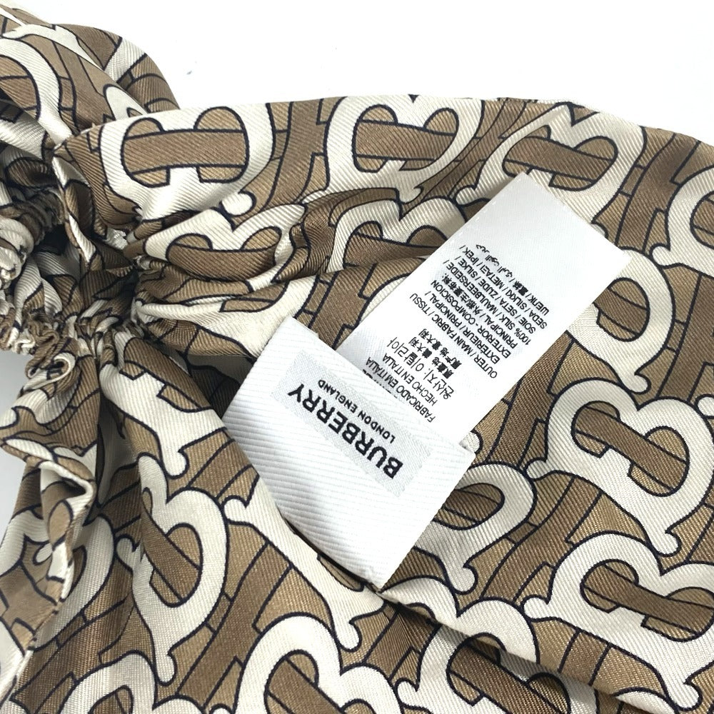 BURBERRY TB ロゴ ヘアアクセサリー ヘアゴム シュシュ シルク レディース ベージュ - brandshop-reference