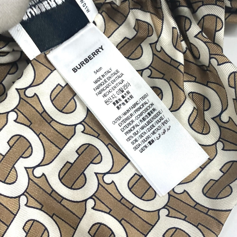 BURBERRY TB ロゴ ヘアアクセサリー ヘアゴム シュシュ シルク レディース ベージュ - brandshop-reference