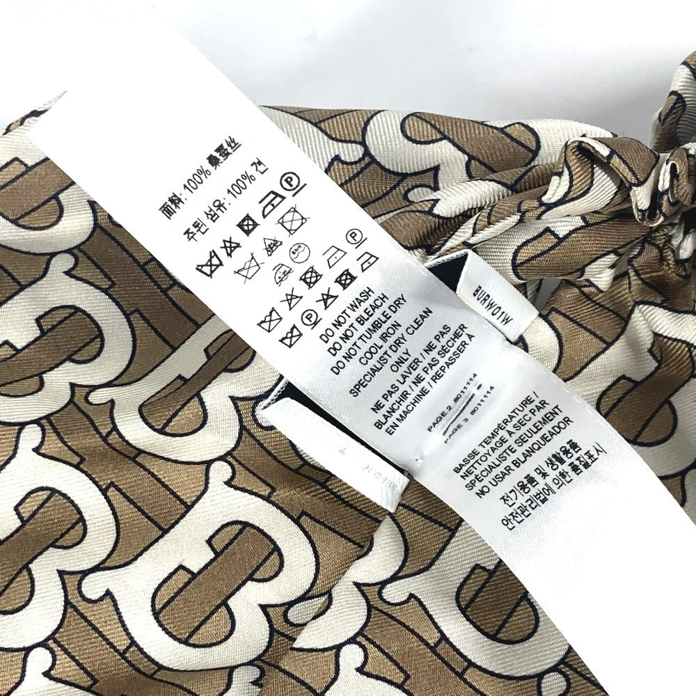 BURBERRY TB ロゴ ヘアアクセサリー ヘアゴム シュシュ シルク レディース ベージュ - brandshop-reference