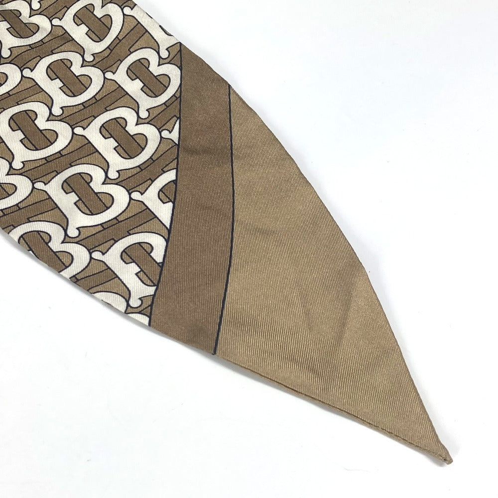 BURBERRY TB ロゴ ヘアアクセサリー ヘアゴム シュシュ シルク レディース ベージュ - brandshop-reference