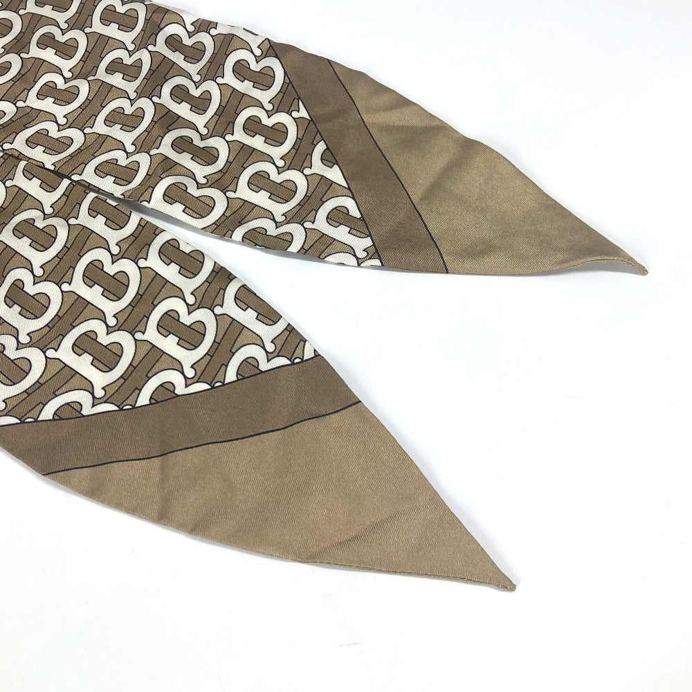 BURBERRY TB ロゴ ヘアアクセサリー ヘアゴム シュシュ シルク レディース ベージュ - brandshop-reference