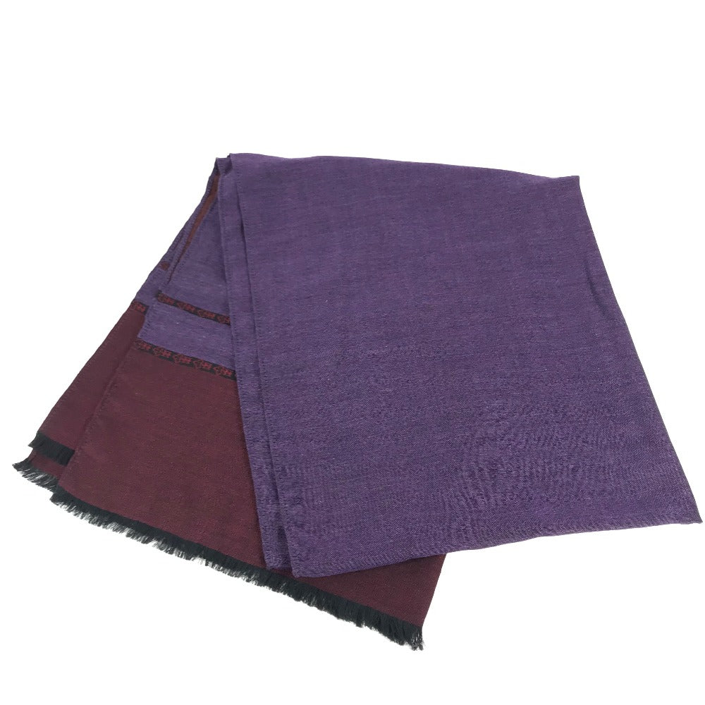 CORUM ロゴ マフラー ショール フリンジ ストール シルク ユニセックス ワインレッド - brandshop-reference