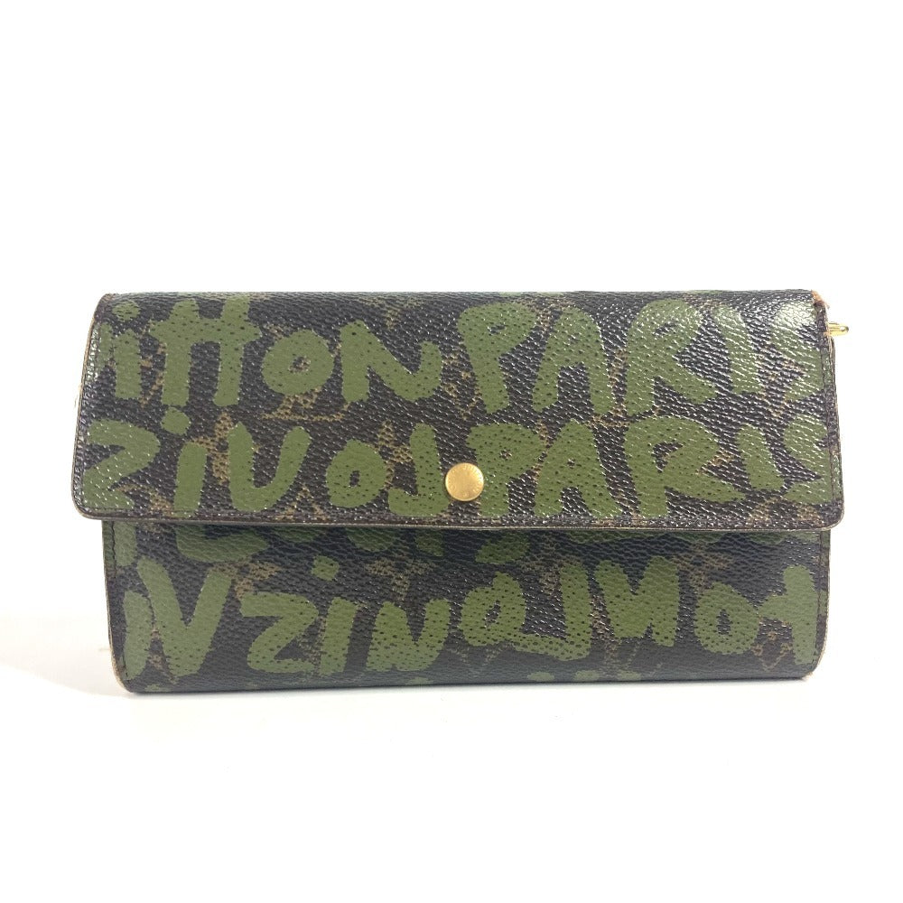 LOUIS VUITTON M92188 モノグラムグラフィティ ポシェット・ポルトモネ クレディ ロングウォレット フラップ 長財布 モノグラムグラフィティキャンバス ユニセックス カーキ - brandshop-reference