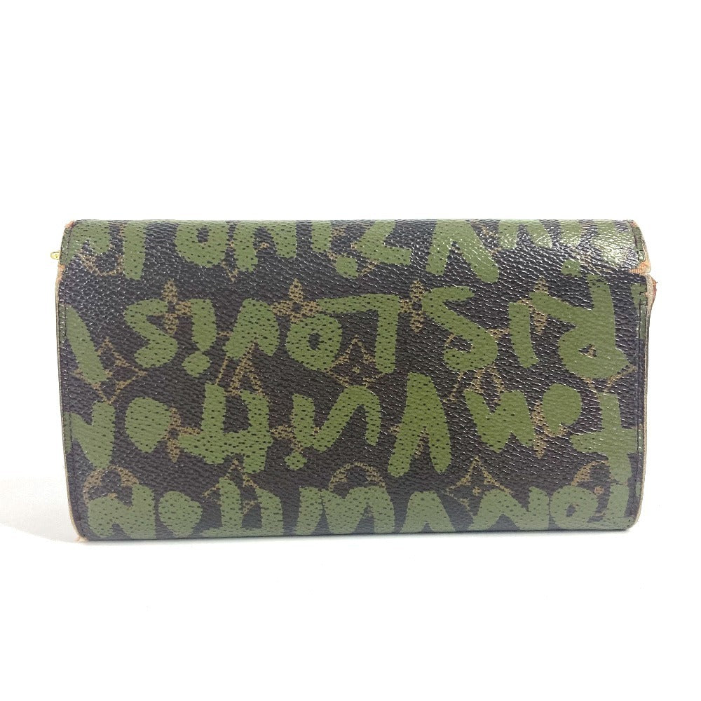 LOUIS VUITTON M92188 モノグラムグラフィティ ポシェット・ポルトモネ クレディ ロングウォレット フラップ 長財布 モノグラムグラフィティキャンバス ユニセックス カーキ - brandshop-reference