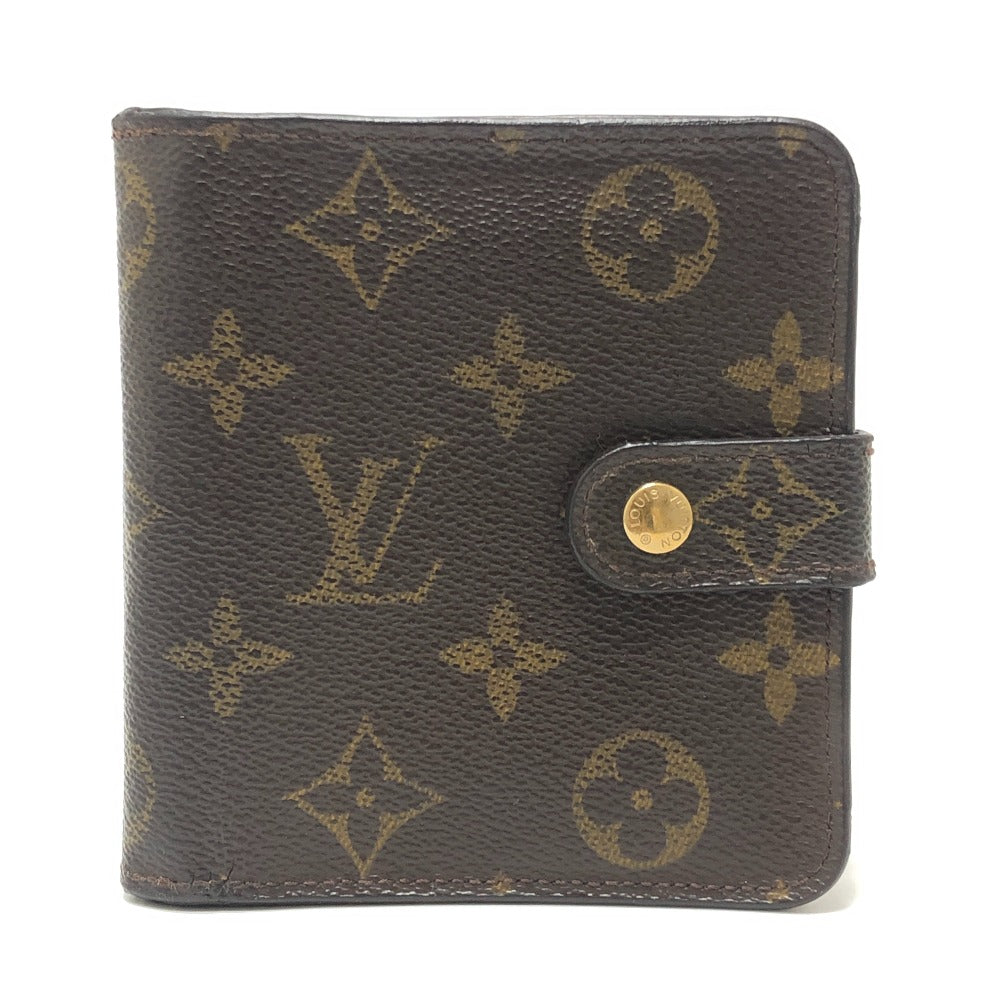 LOUIS VUITTON M61667 Compact zip BifoldCompact Wallet Folded wallet MonogramCanvas Brown Used