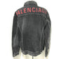 BALENCIAGA 529177 タグ有 ロゴ ストラス 18AW Gジャン デニムジャケット コットンデニム ユニセックス グレー グレー系