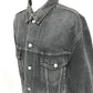 BALENCIAGA 529177 タグ有 ロゴ ストラス 18AW Gジャン デニムジャケット コットンデニム ユニセックス グレー グレー系