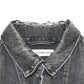 BALENCIAGA 529177 タグ有 ロゴ ストラス 18AW Gジャン デニムジャケット コットンデニム ユニセックス グレー グレー系