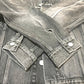 BALENCIAGA 529177 タグ有 ロゴ ストラス 18AW Gジャン デニムジャケット コットンデニム ユニセックス グレー グレー系