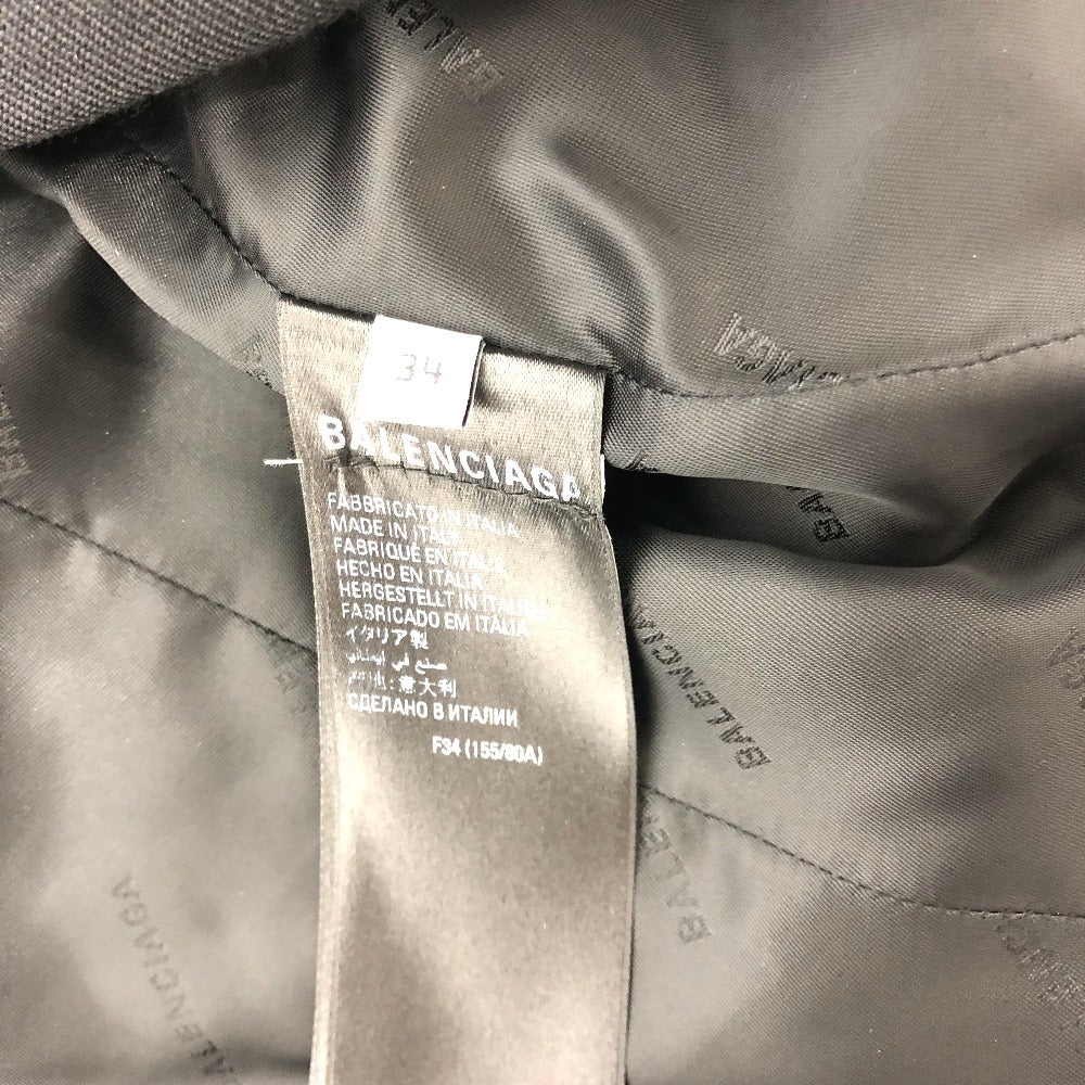 BALENCIAGA 571278 シングル ブラックベーシックジャケット アパレル/肩パッド 長袖 アパレル ジャケット コットン レディース ブラック