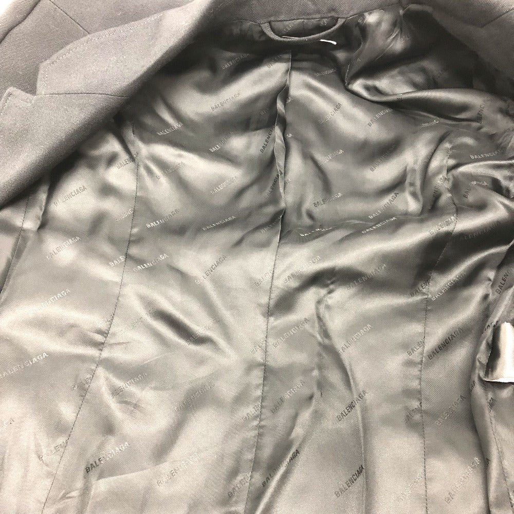 BALENCIAGA 571278 シングル ブラックベーシックジャケット アパレル/肩パッド 長袖 アパレル ジャケット コットン レディース ブラック