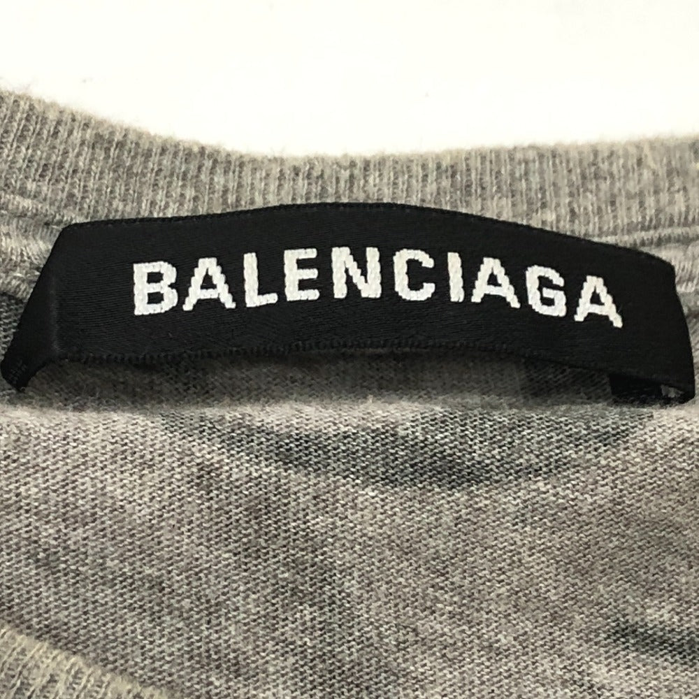 BALENCIAGA 578139 19AW ロゴ刺繍総柄 半袖Ｔシャツ コットン メンズ