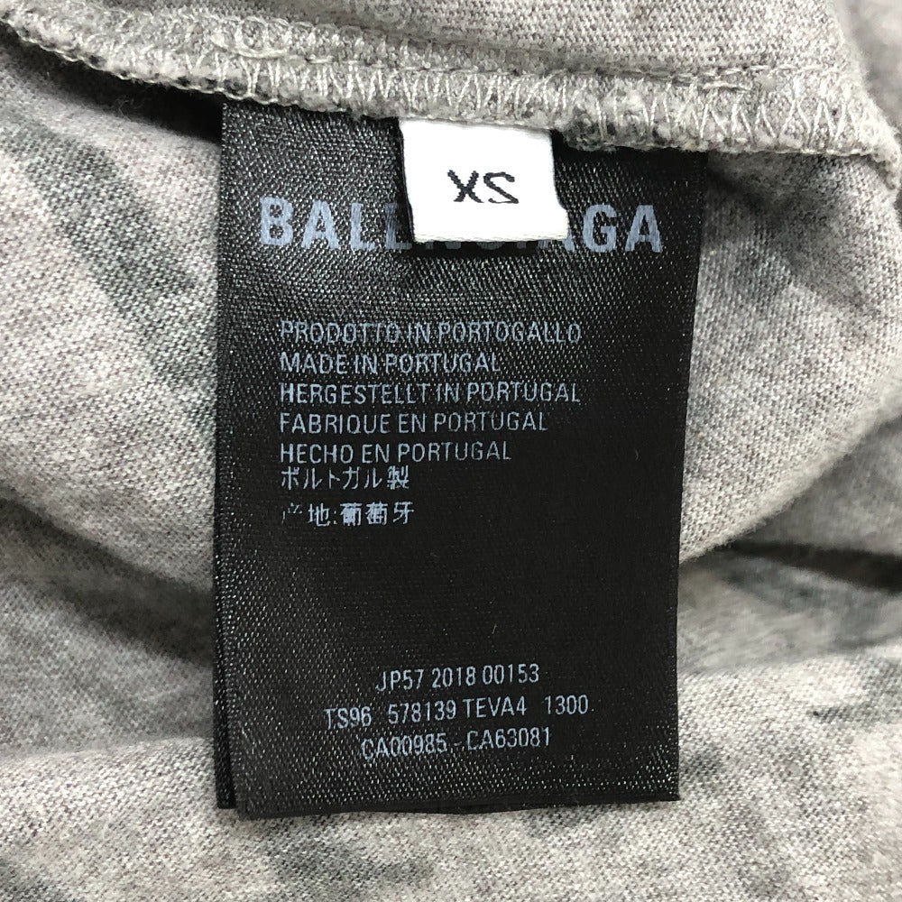 BALENCIAGA 578139 19AW ロゴ刺繍総柄 半袖Ｔシャツ コットン メンズ