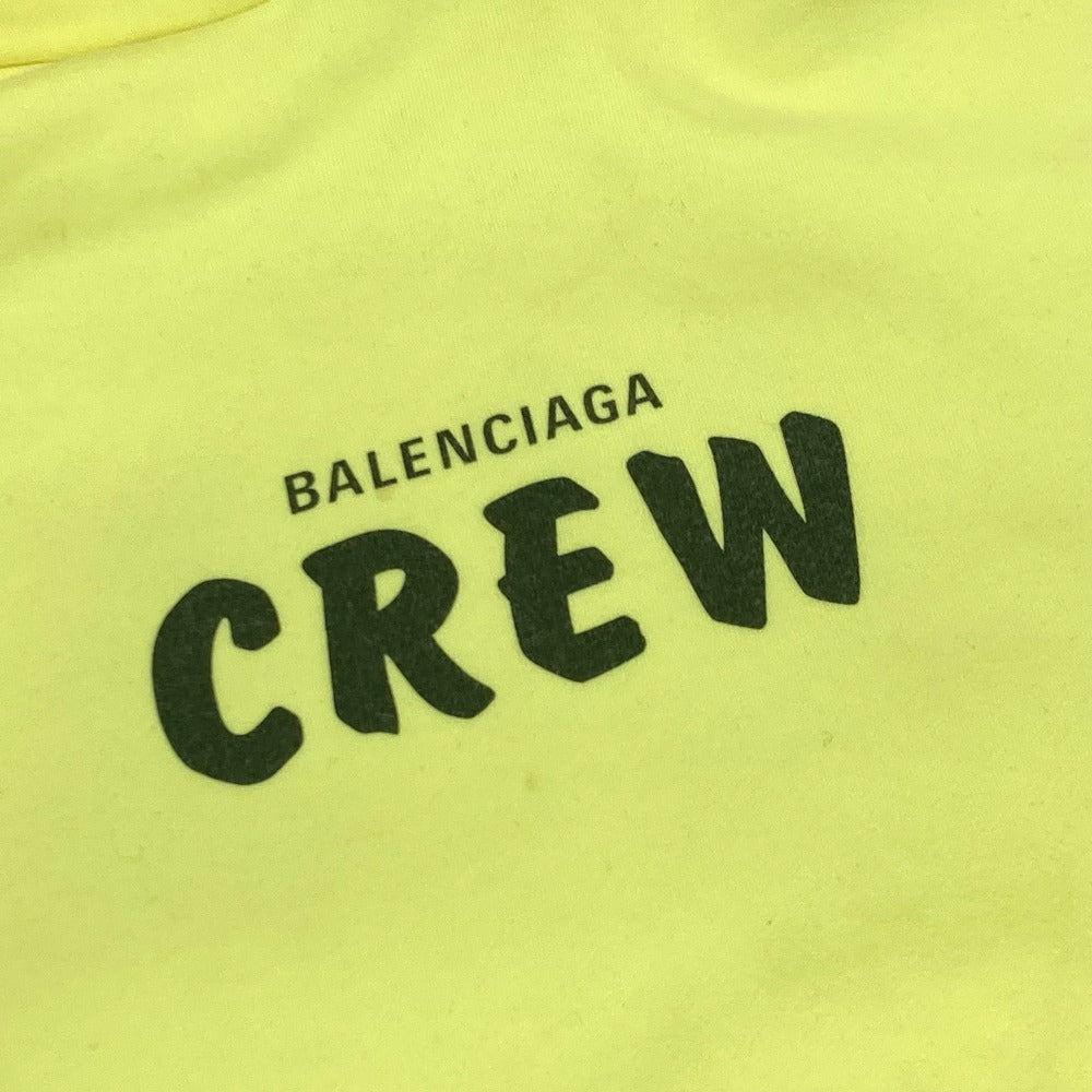 BALENCIAGA 600583 20AW CREW クルーロゴ プルオーバー フーディスウェット パーカー コットン メンズ イエロー