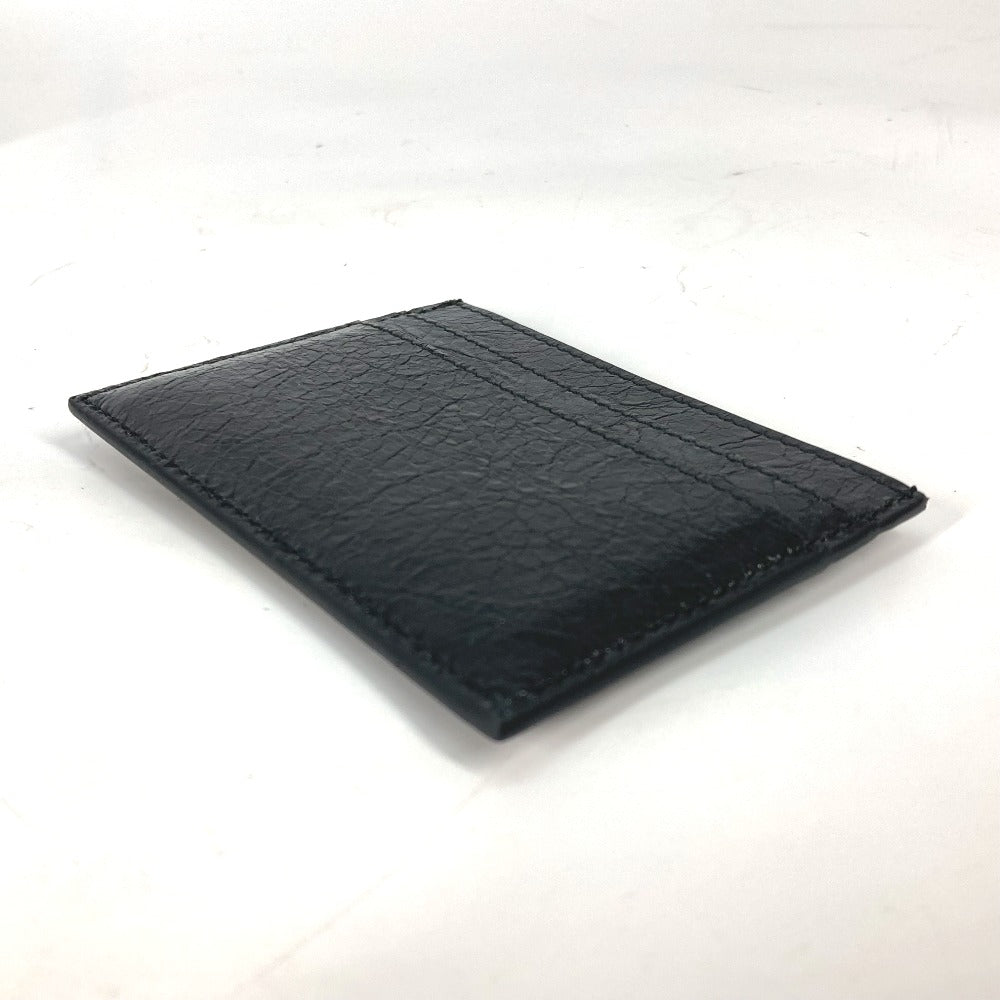 BALENCIAGA 766547 BB Business Card Case, Pass Case, Card Case, Leather, Women's, Black