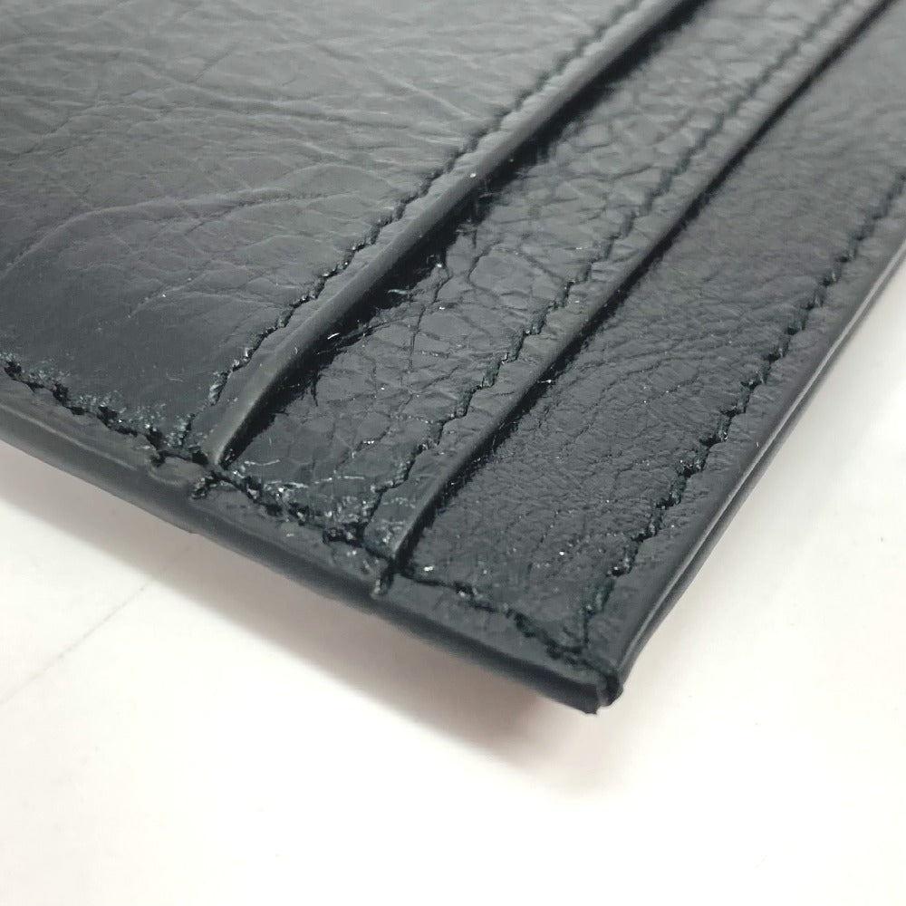 BALENCIAGA 766547 BB Business Card Case, Pass Case, Card Case, Leather, Women's, Black
