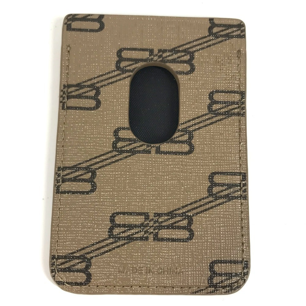 BALENCIAGA 675835 ロゴ  magsafe マグセーフ 名刺入れ パスケース スマホ カードケース レザー ユニセックス ブラウン - brandshop-reference