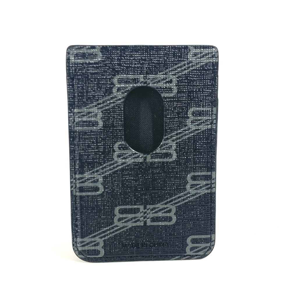 BALENCIAGA 675835 ロゴ magsafe マグセーフ 名刺入れ パスケース カードケース レザー ユニセックス ブラック - brandshop-reference