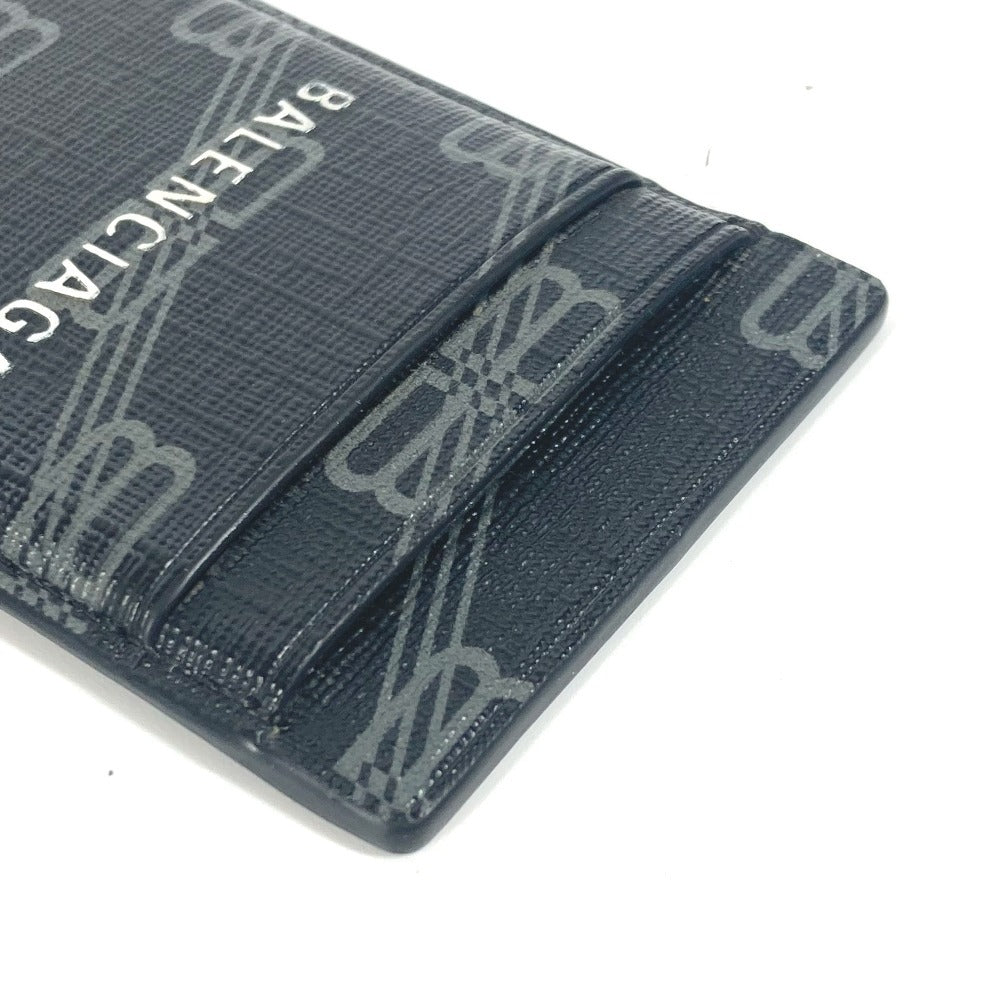 BALENCIAGA 675835 ロゴ magsafe マグセーフ 名刺入れ パスケース カードケース レザー ユニセックス ブラック - brandshop-reference