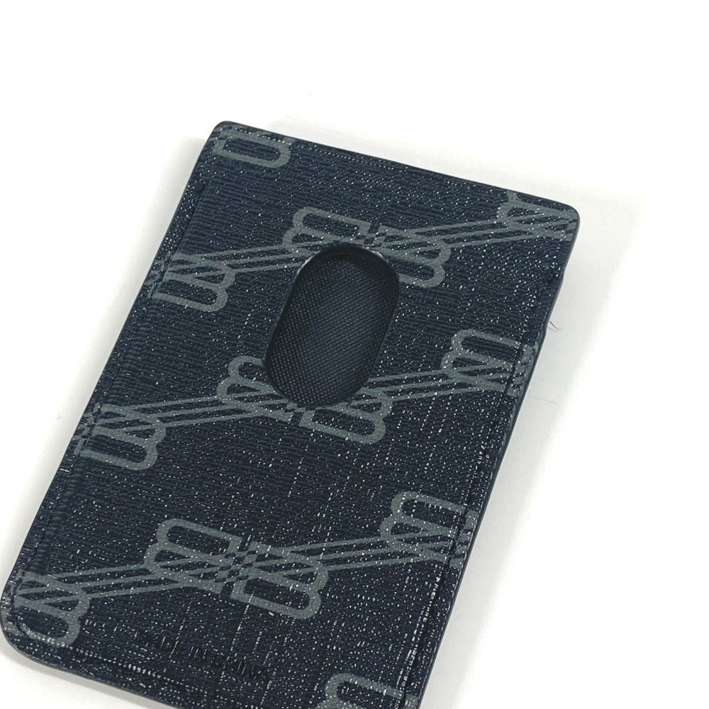 BALENCIAGA 675835 ロゴ magsafe マグセーフ 名刺入れ パスケース カードケース レザー ユニセックス ブラック - brandshop-reference