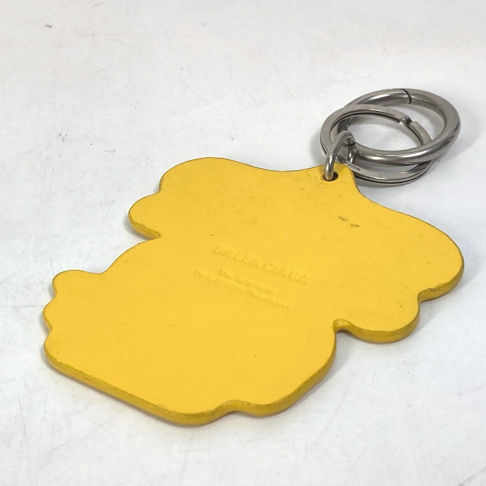BALENCIAGA 678769 シンプソンズ The Simpsons コラボ バッグチャーム キーホルダー レザー メンズ イエロー