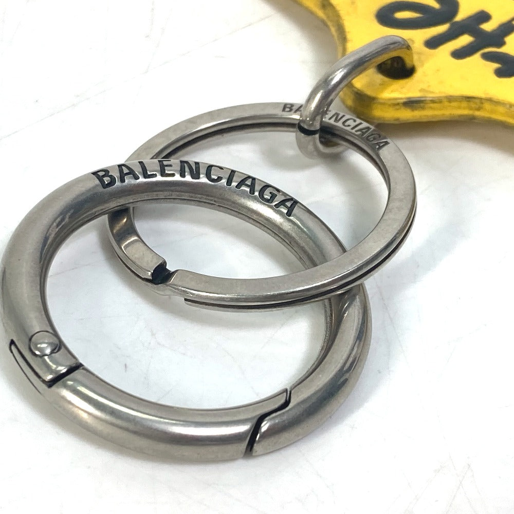 BALENCIAGA 678769 シンプソンズ The Simpsons コラボ バッグチャーム キーホルダー レザー メンズ イエロー