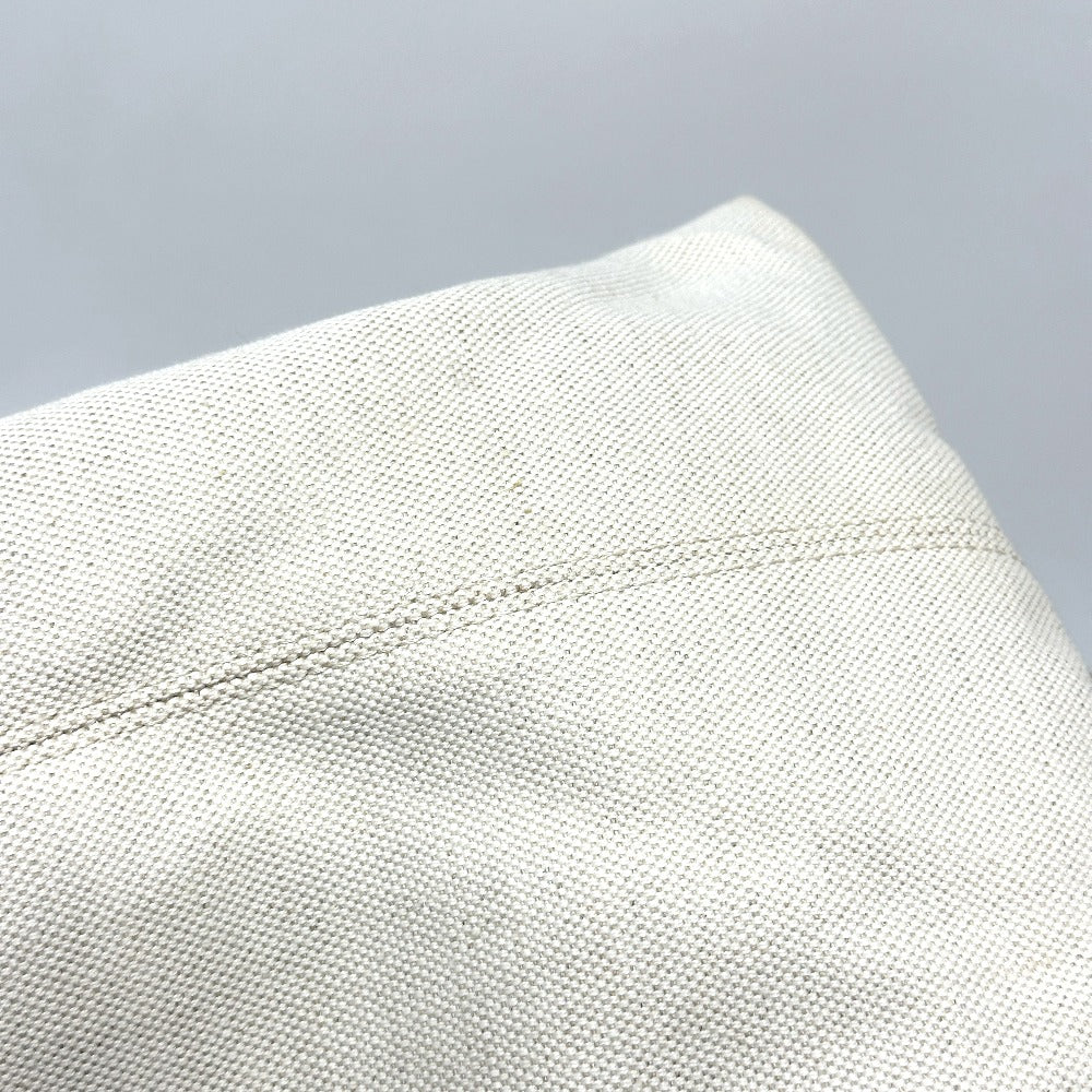 BALENCIAGA 339936 Navy Cabas M Bag Shoulder Tote Bag Canvas/Leather Women's Beige