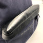 BALENCIAGA 392007 ロゴ リュックサック キャンバス/レザー メンズ ネイビー