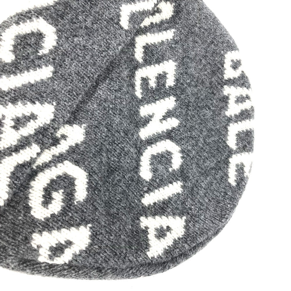 BALENCIAGA 633717 バイカラー ロゴ ビーニー 帽子 ニット帽 ニットキャップ ニット帽 ウール レディース - brandshop-reference