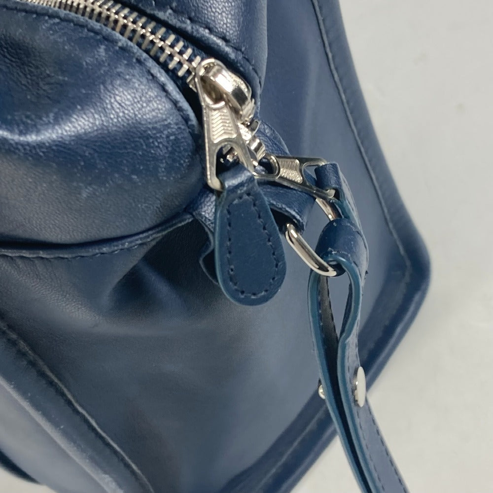 BALENCIAGA 443096 バザールショッパーS 2WAYバッグ ショルダーバッグ カバン ハンドバッグ 斜め掛け トートバッグ レザー レディース ネイビー