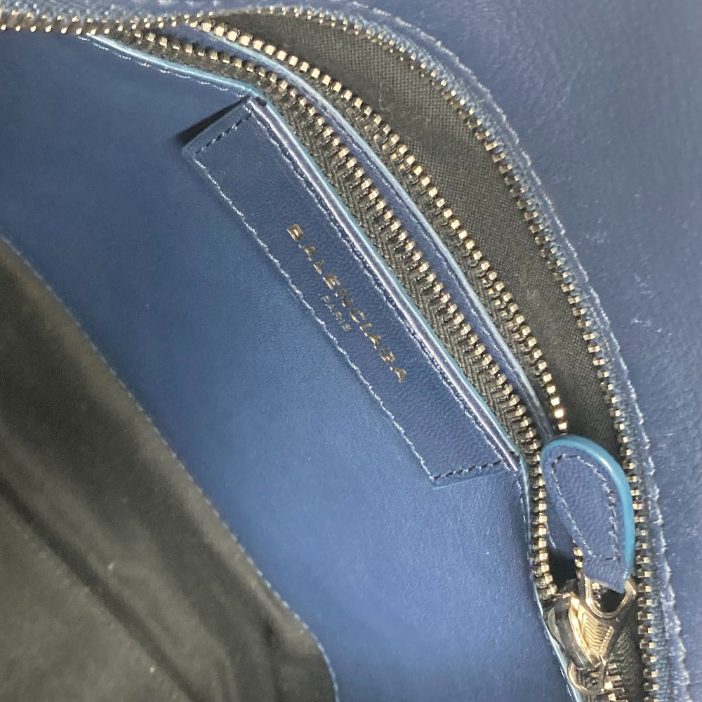 BALENCIAGA 443096 バザールショッパーS 2WAYバッグ ショルダーバッグ カバン ハンドバッグ 斜め掛け トートバッグ レザー レディース ネイビー